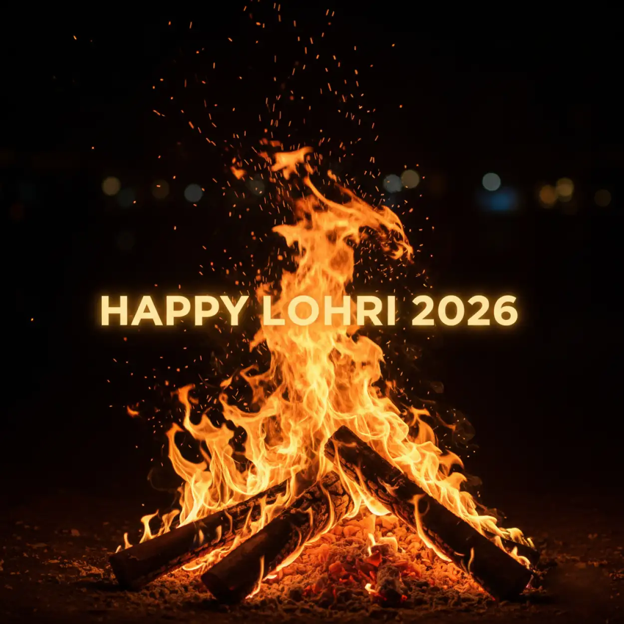 Free Download Happy Lohri 2026 Night Wishes - High Quality Happy Lohri 2026 Image