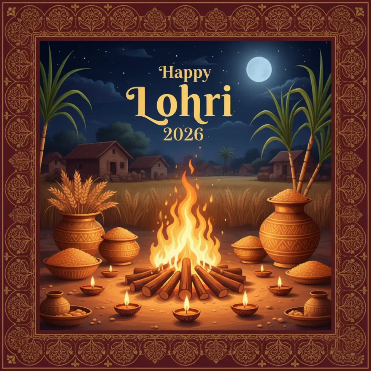 Free Download Happy Lohri 2026 Professional Greetings - High Quality Happy Lohri 2026 Greetings Image