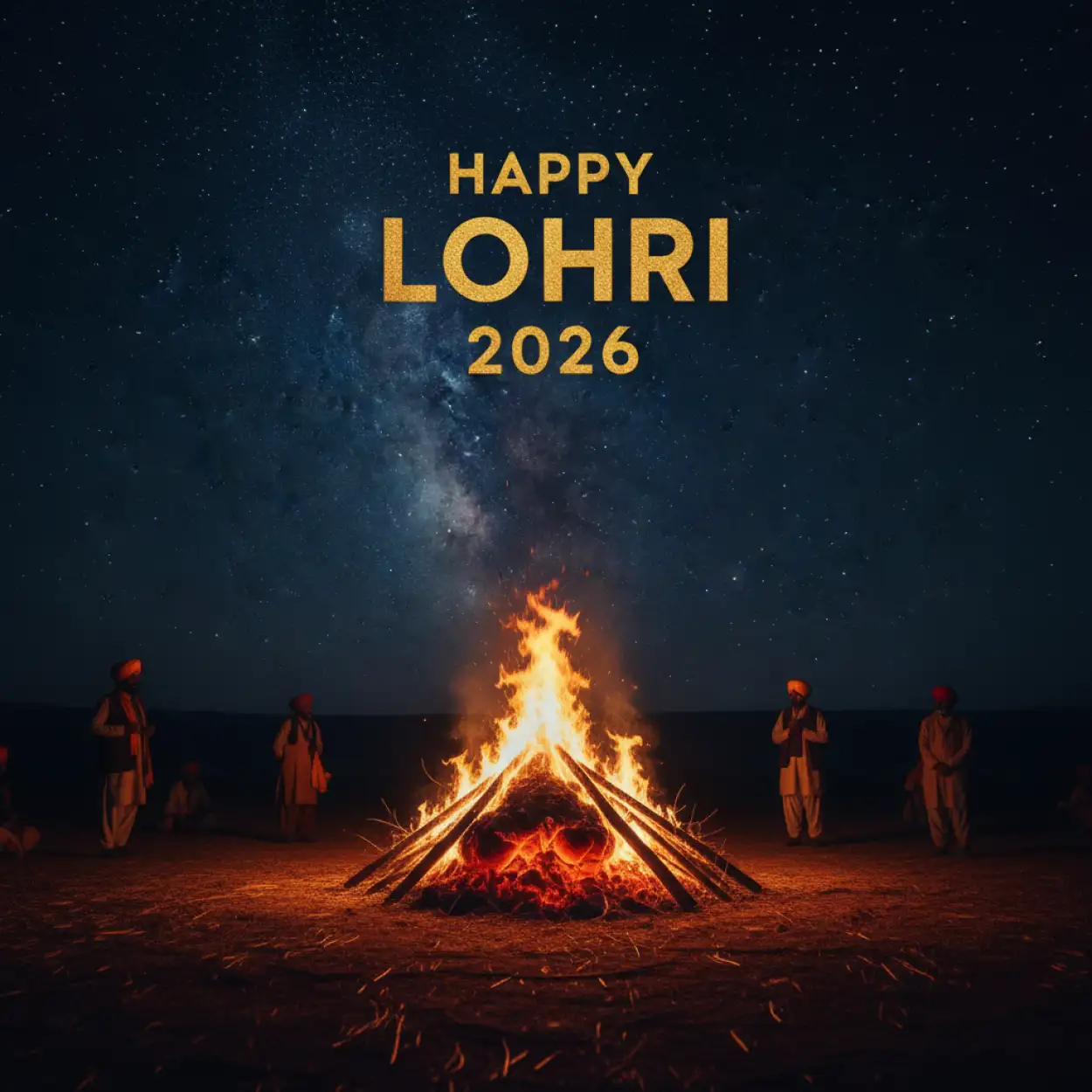Free Download Happy Lohri 2026 Vector Illustration Free - High Quality Happy Lohri 2026 Image
