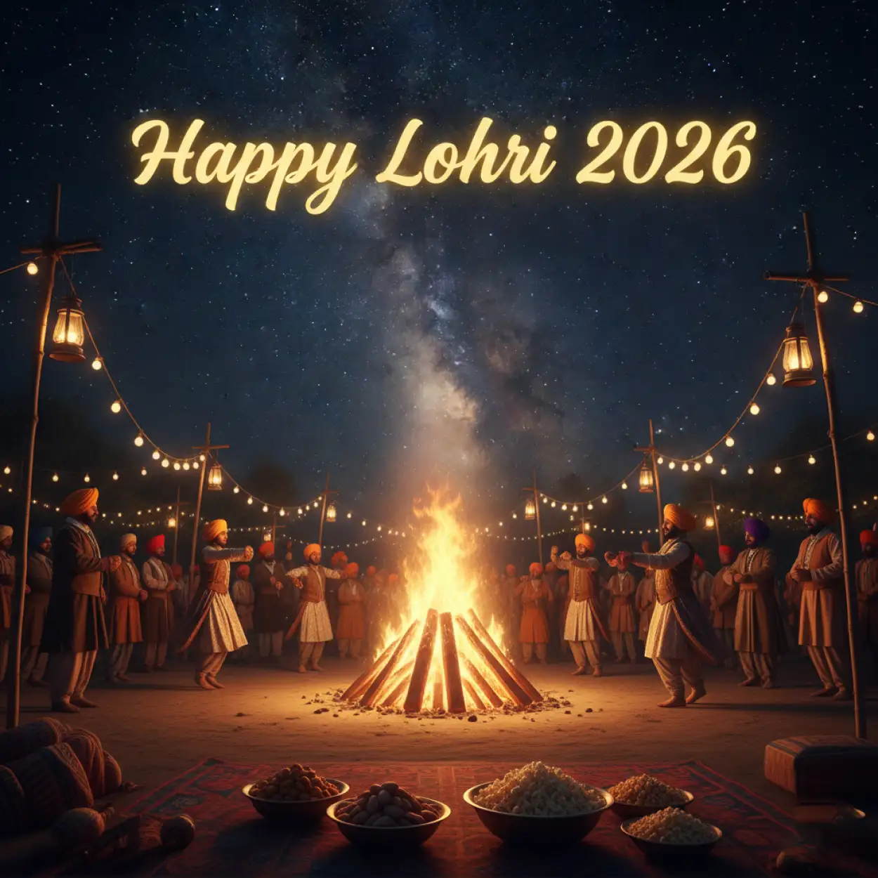 Free Download Happy Lohri 2026 Wishes Background Hd - High Quality Happy Lohri 2026 Wishes Background Image