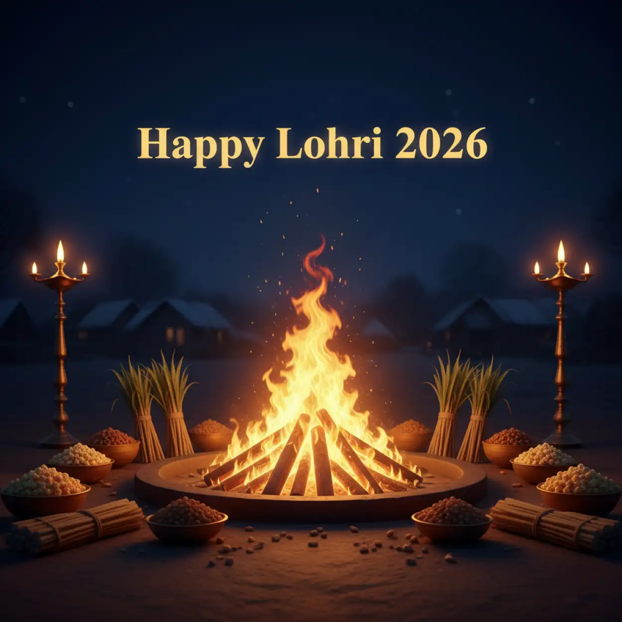 Free Download Happy Lohri 2026 Wishes Banner Design - High Quality Happy Lohri 2026 Wishes Image
