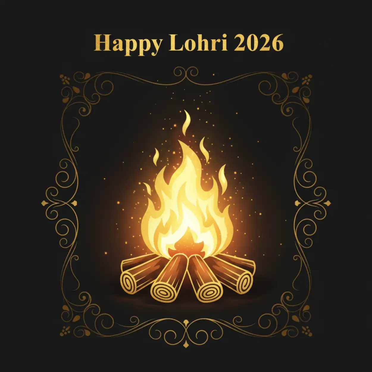 Free Download Happy Lohri 2026 Wishes For Facebook Post - High Quality Happy Lohri 2026 Wishes Image