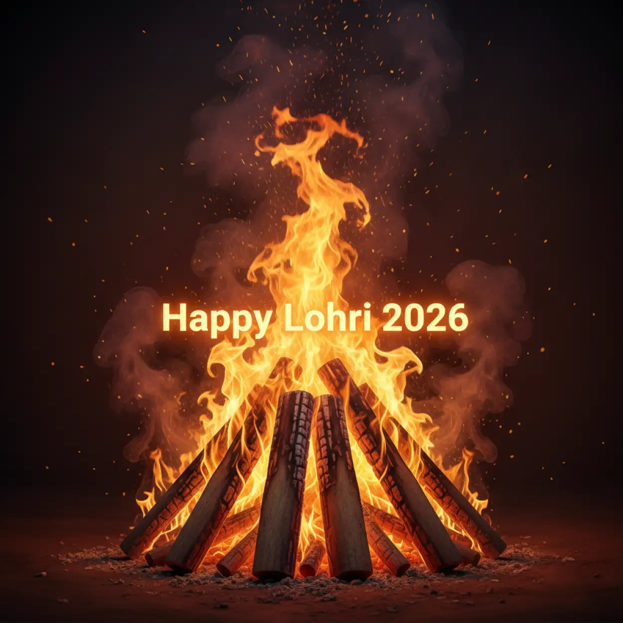 Free Download Happy Lohri 2026 Wishes With Bonfire Images - High Quality Happy Lohri 2026 Wishes Background