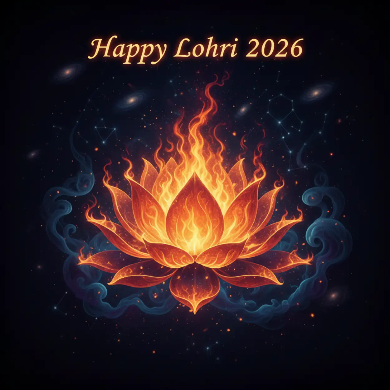 Free Download Happy Lohri 2026 Wishes With Rural Village Theme - High Quality Happy Lohri 2026 Wishes Image
