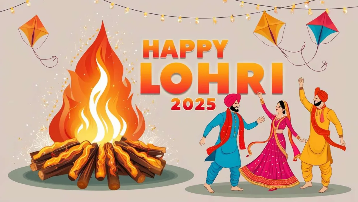 Happy Lohri Greetings 2025 With Punjabi Cultural Icons - Royalty Free Happy Lohri Greetings 2025 Image | Pngmagic Free Download Happy Lohri Greetings 2025 With Punjabi Cultural Icons - High Quality Happy Lohri Greetings 2025 Background