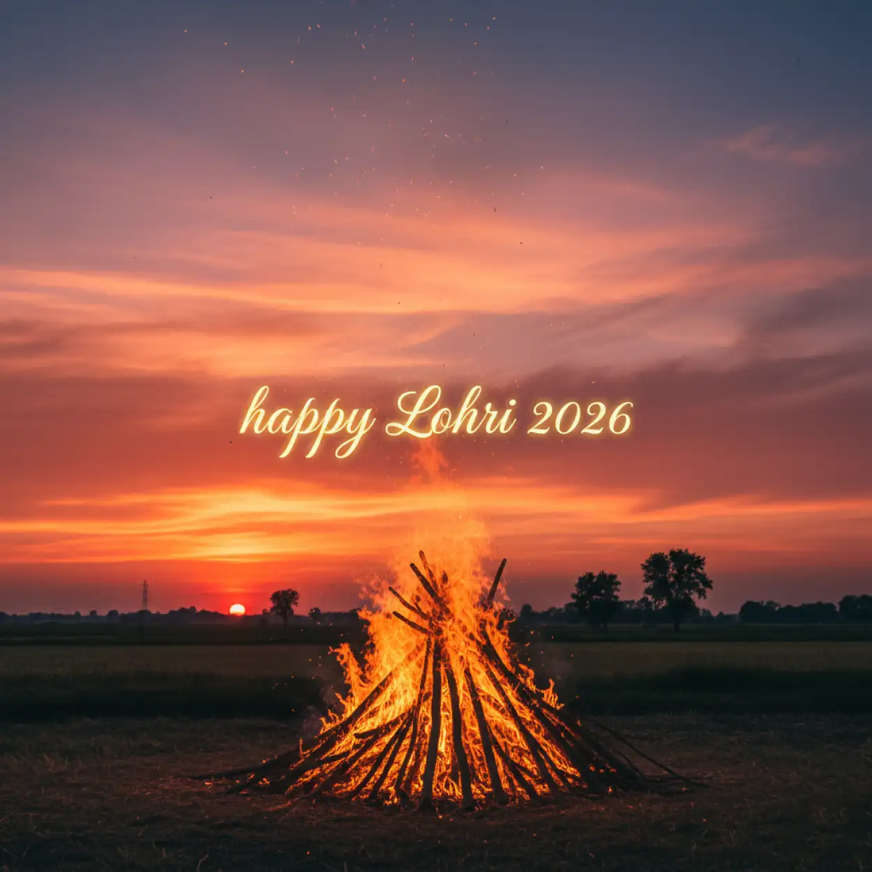 Free Download Happy Lohri Greetings 2026 - High Quality Happy Lohri 2026 Image