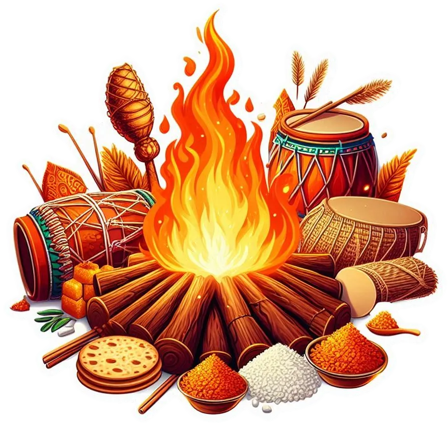 Happy Lohri India Png Wishes - Royalty Free Lohri PNG Image | Pngmagic Free Download Happy Lohri India Png Wishes - High Quality Lohri PNG PNG Image