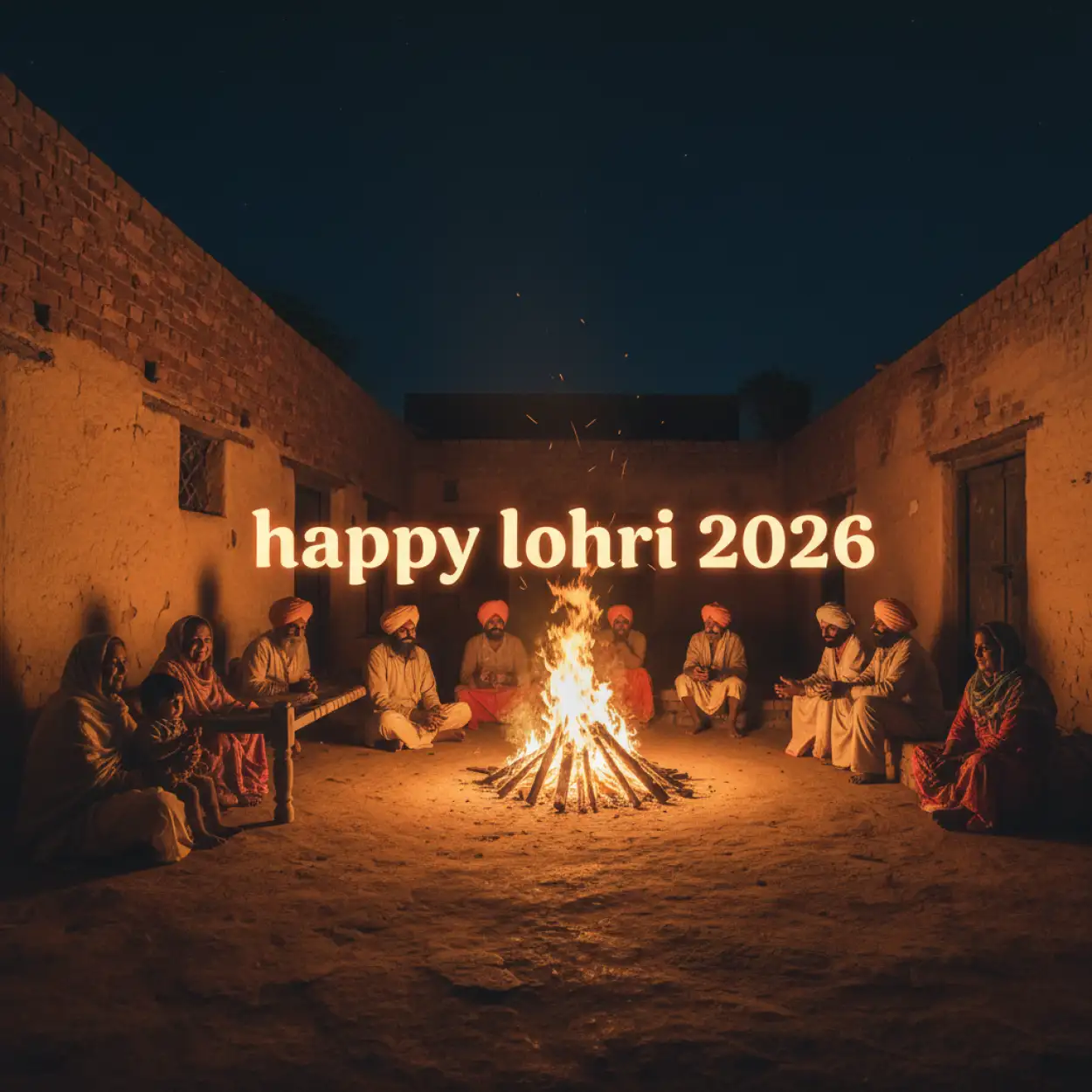 Free Download Happy Lohri Png Transparent Background 2026 - High Quality Happy Lohri 2026 Transparent PNG