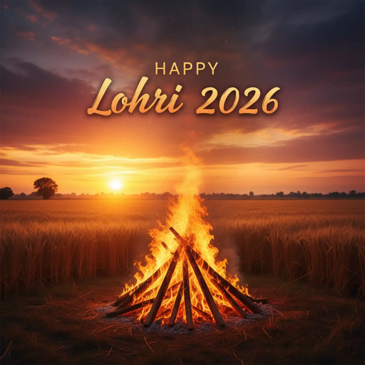 Free Download Happy Lohri Winter Festival Wishes 2026 - High Quality Happy Lohri 2026 Image