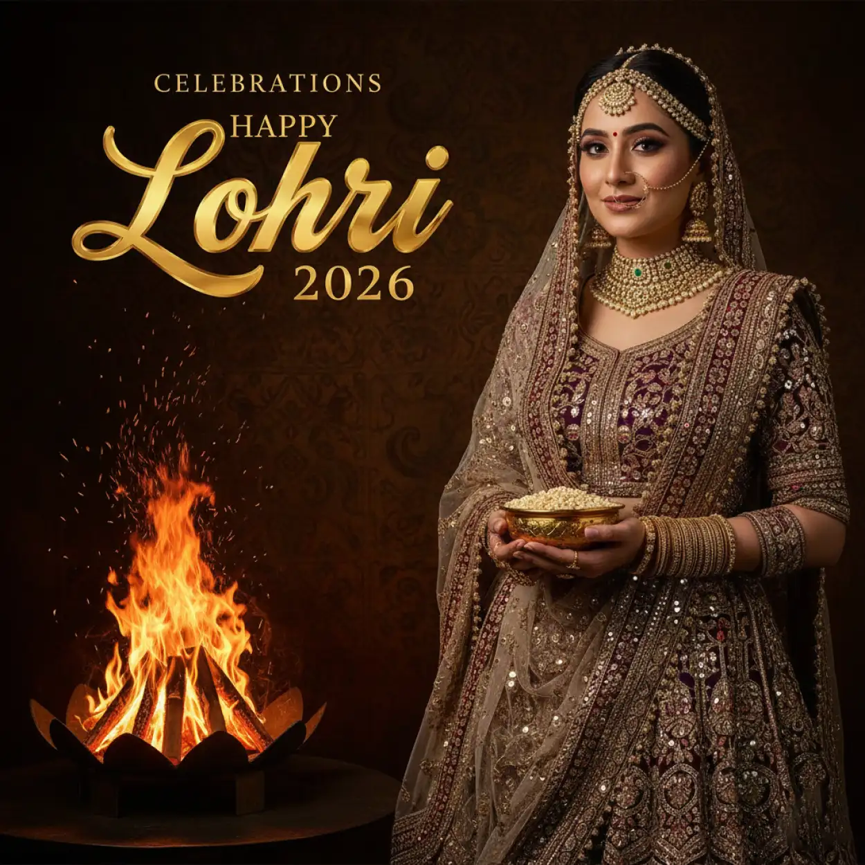 Free Download Happy Lohri Wishes For Brother 2026 - High Quality Happy Lohri 2026 Background