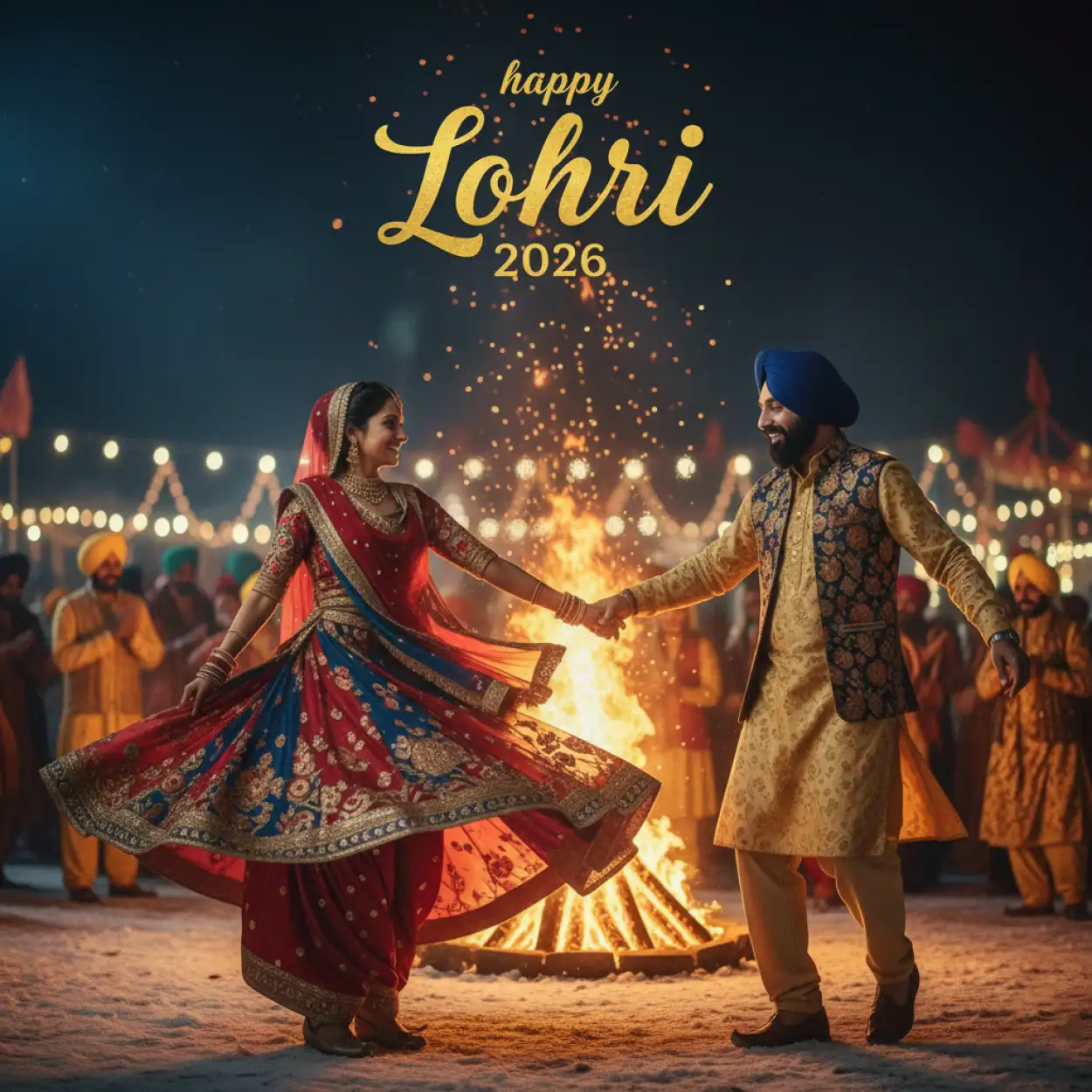 Free Download Happy Lohri Wishes For Sister 2026 - High Quality Happy Lohri 2026 Background