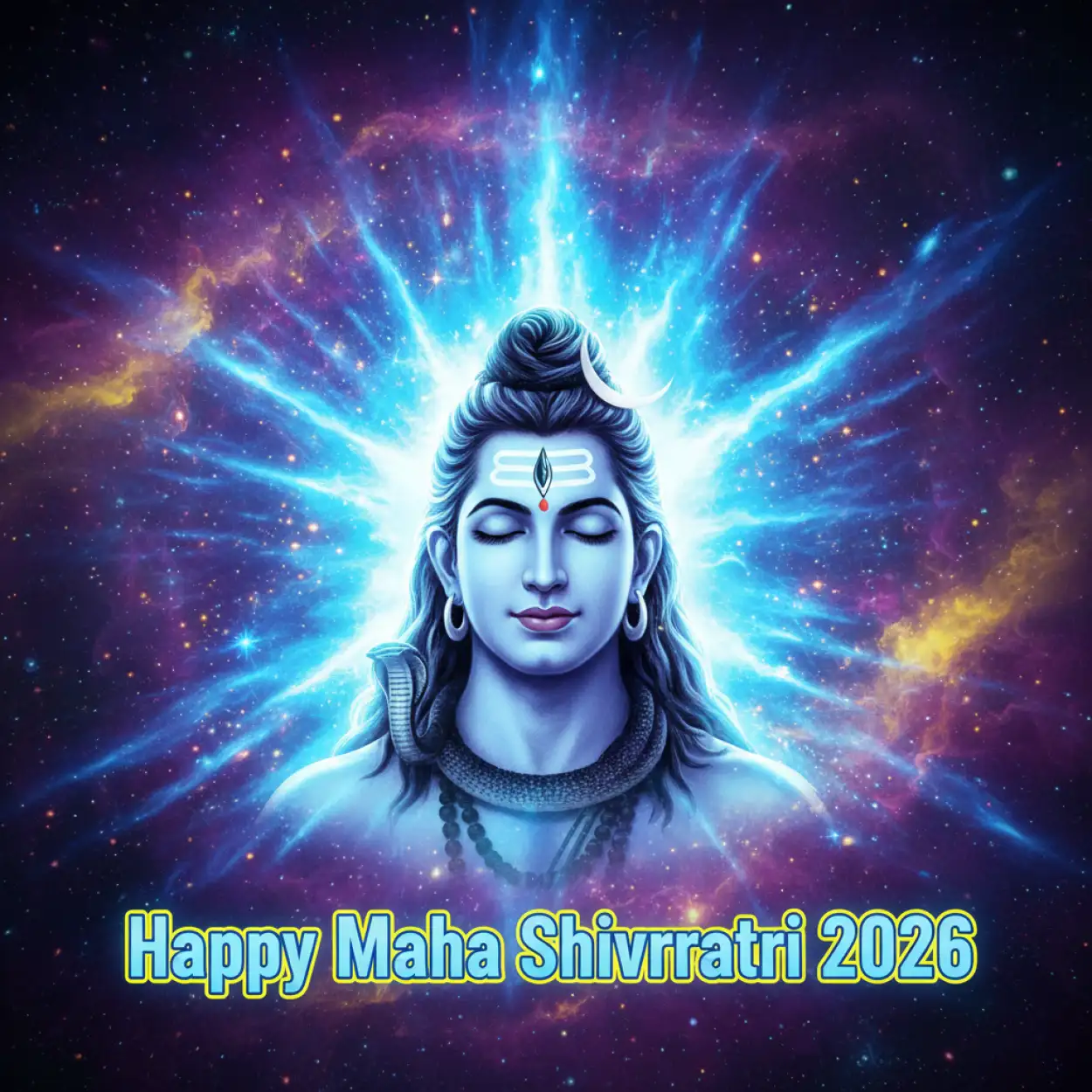 Free Download Happy Maha Shivratri 2026 Facebook Lord Shiva Blessing Image - High Quality Happy Maha Shivratri 2026 Facebook Post Background