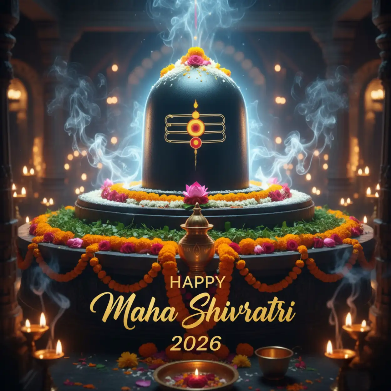 Free Download Happy Maha Shivratri 2026 Facebook Wishes With Shivling Image - High Quality Happy Maha Shivratri 2026 Facebook Post Background