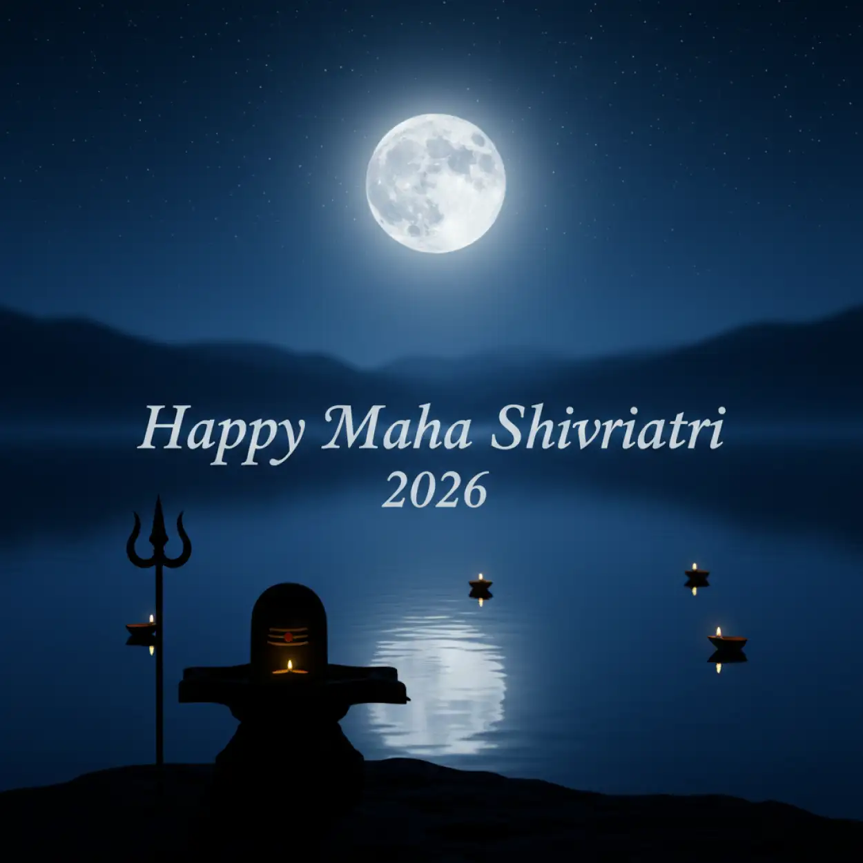 Free Download Happy Maha Shivratri 2026 Night Theme Wallpaper - High Quality Happy Maha Shivratri 2026 Background