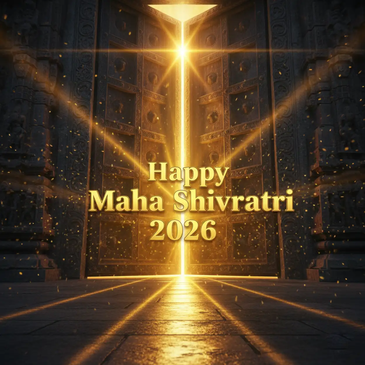 Free Download Happy Maha Shivratri 2026 Saffron Theme Background - High Quality Happy Maha Shivratri 2026 Background