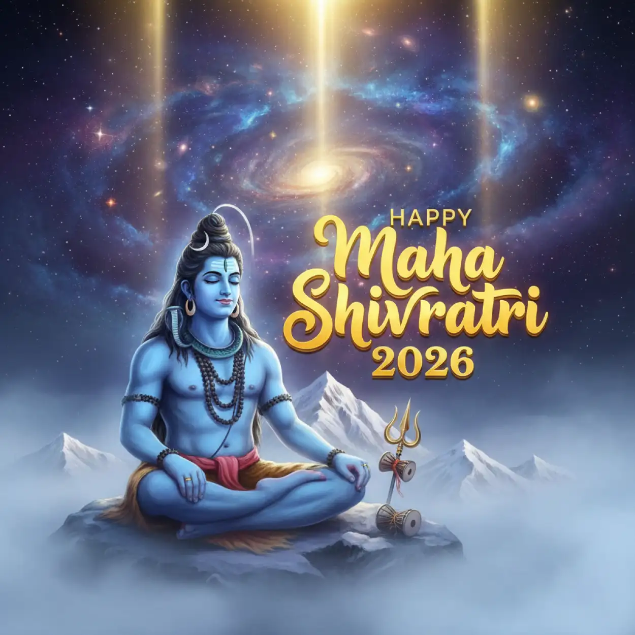 Free Download Happy Maha Shivratri 2026 Shiv Tandav Theme Poster - High Quality Happy Maha Shivratri 2026 Background