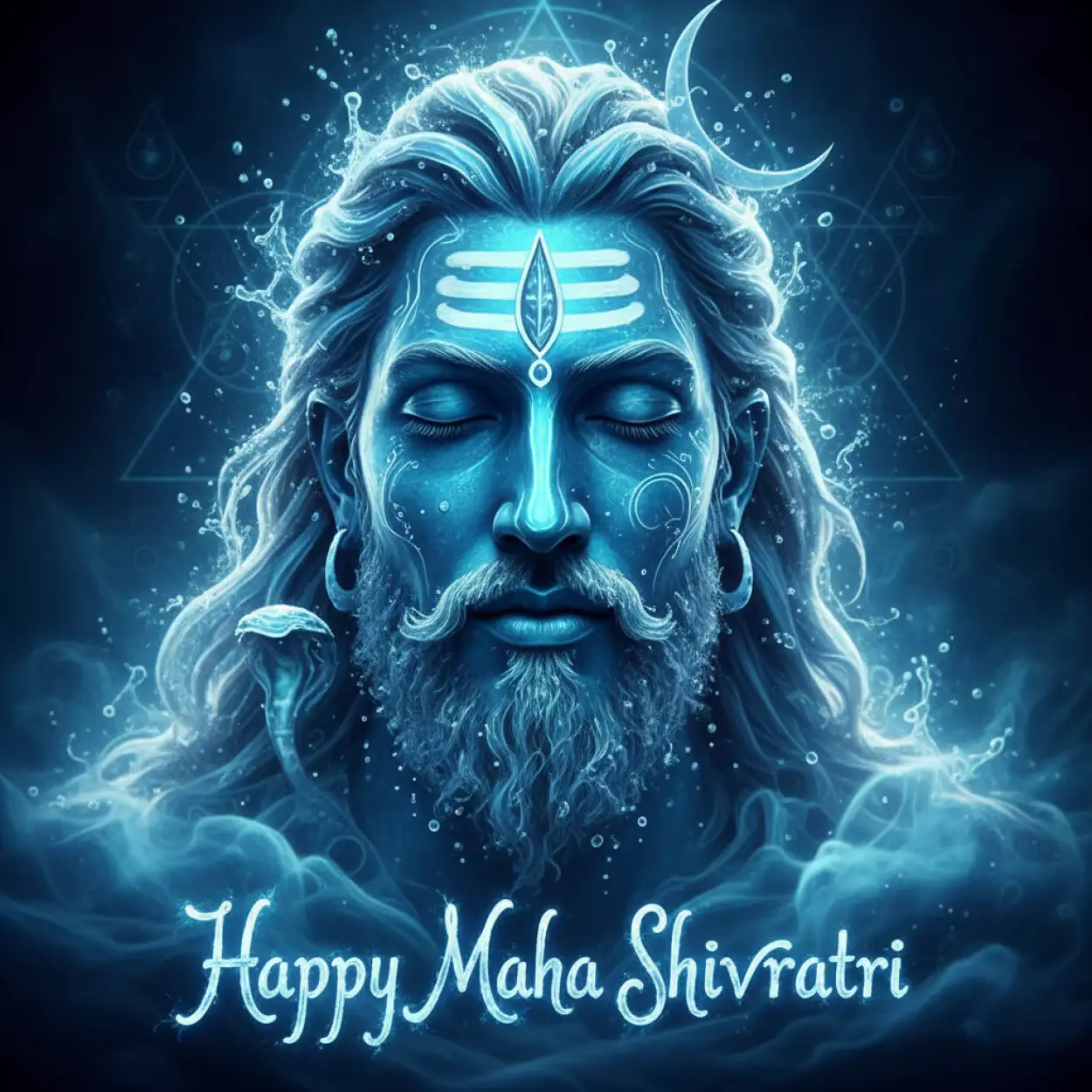 Free Download Happy Maha Shivratri Blue Theme Images - High Quality Happy Maha Shivratri Image