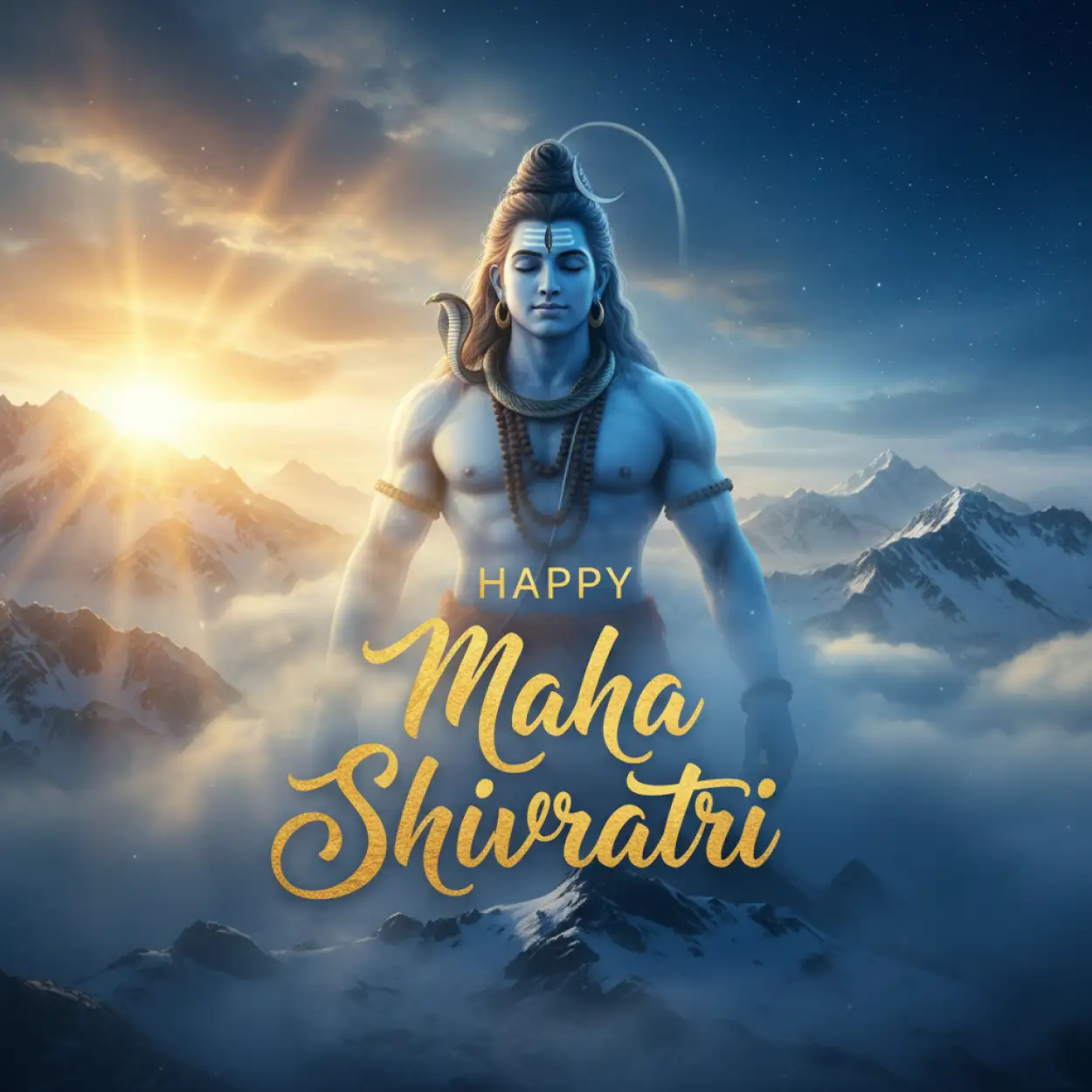 Free Download Happy Maha Shivratri Cinematic Hd Wallpaper With Lord Shiva Vfx - High Quality Happy Maha Shivratri Background