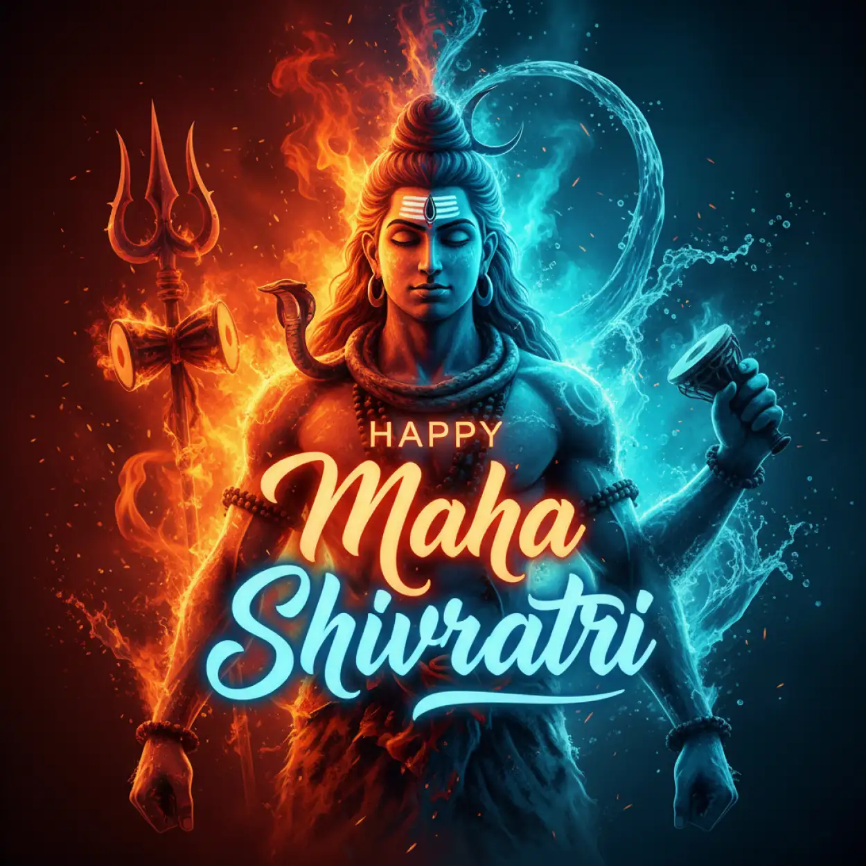 Free Download Happy Maha Shivratri Wishes Poster Design For Whatsapp Instagram - High Quality Happy Maha Shivratri Background