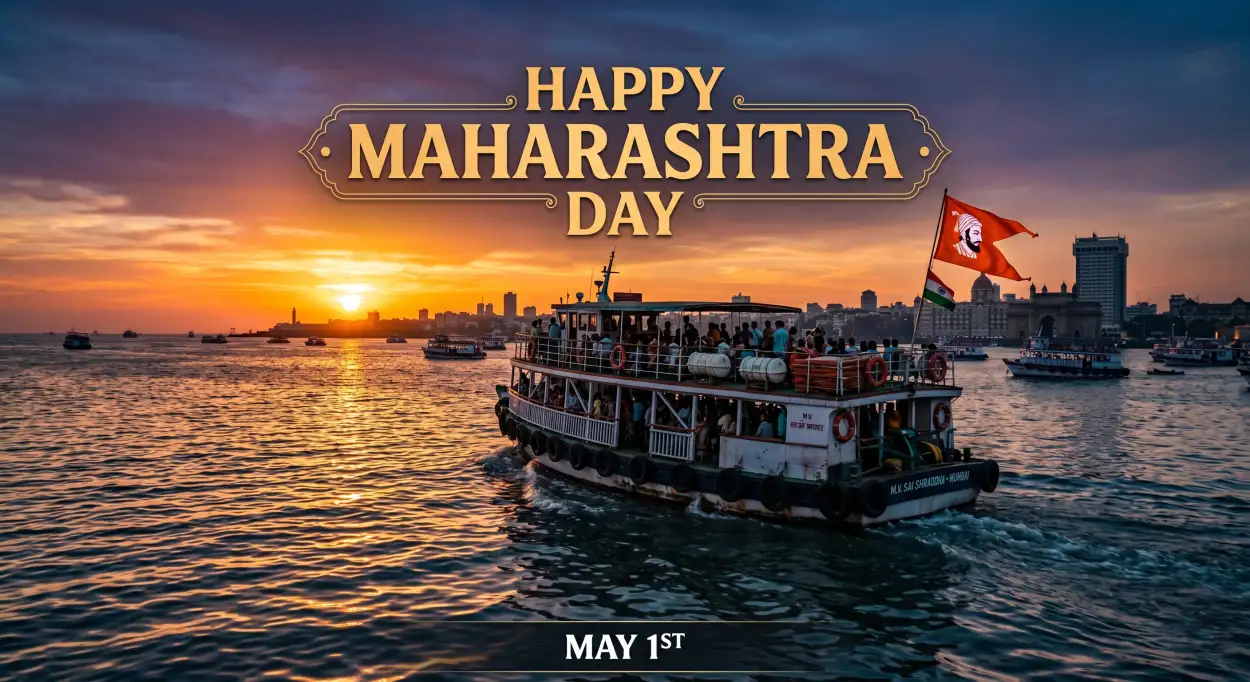 Free Download Happy Maharashtra Day 2026 Creative Social Post Design - High Quality Happy Maharashtra Day 2026 Image