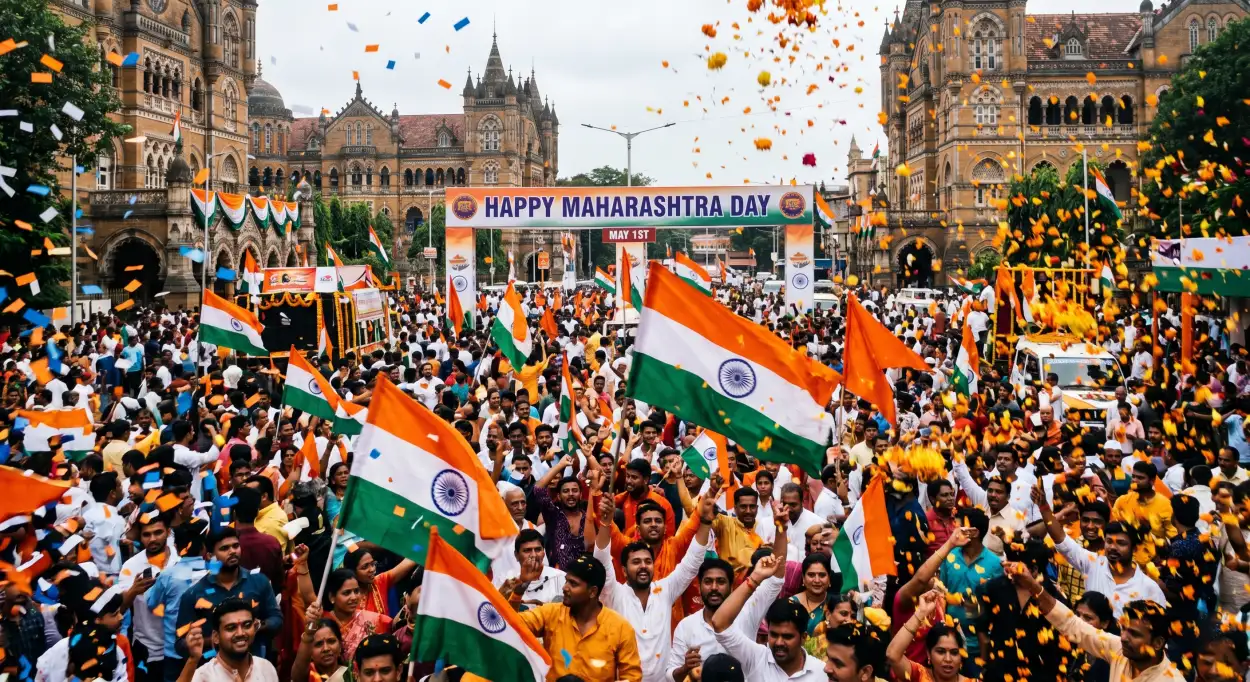 Free Download Happy Maharashtra Day 2026 Crowd Celebration Images - High Quality Happy Maharashtra Day 2026 Image