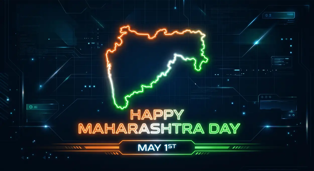 Free Download Happy Maharashtra Day 2026 Frame Png Design - High Quality Happy Maharashtra Day 2026 Transparent PNG