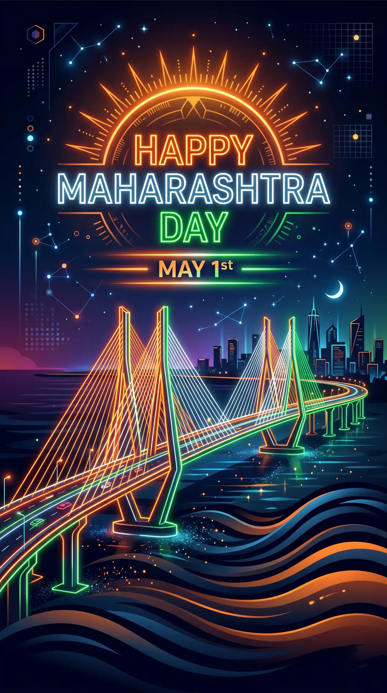 Free Download Happy Maharashtra Day 2026 Typography Poster Design - High Quality Happy Maharashtra Day 2026 Image