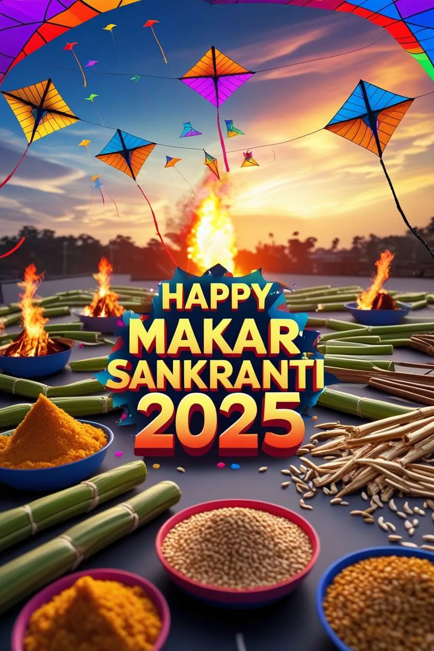 Free Download Happy Makar Sankranti 2025 For Whatsapp Status - High Quality Happy Makar Sankranti 2025 Background