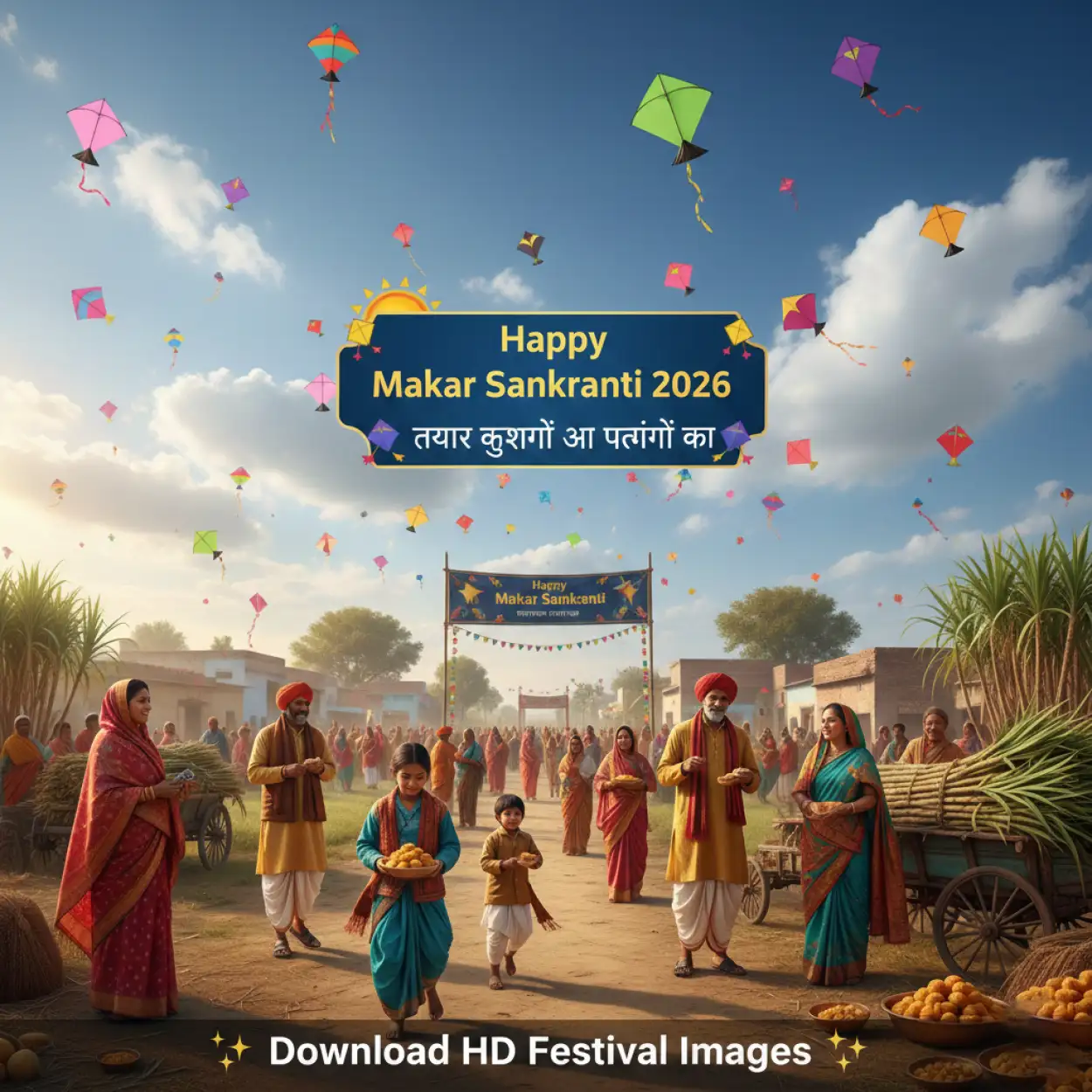 Free Download Happy Makar Sankranti 2026 Business Wishing Post Design - High Quality Happy Makar Sankranti 2026 Image