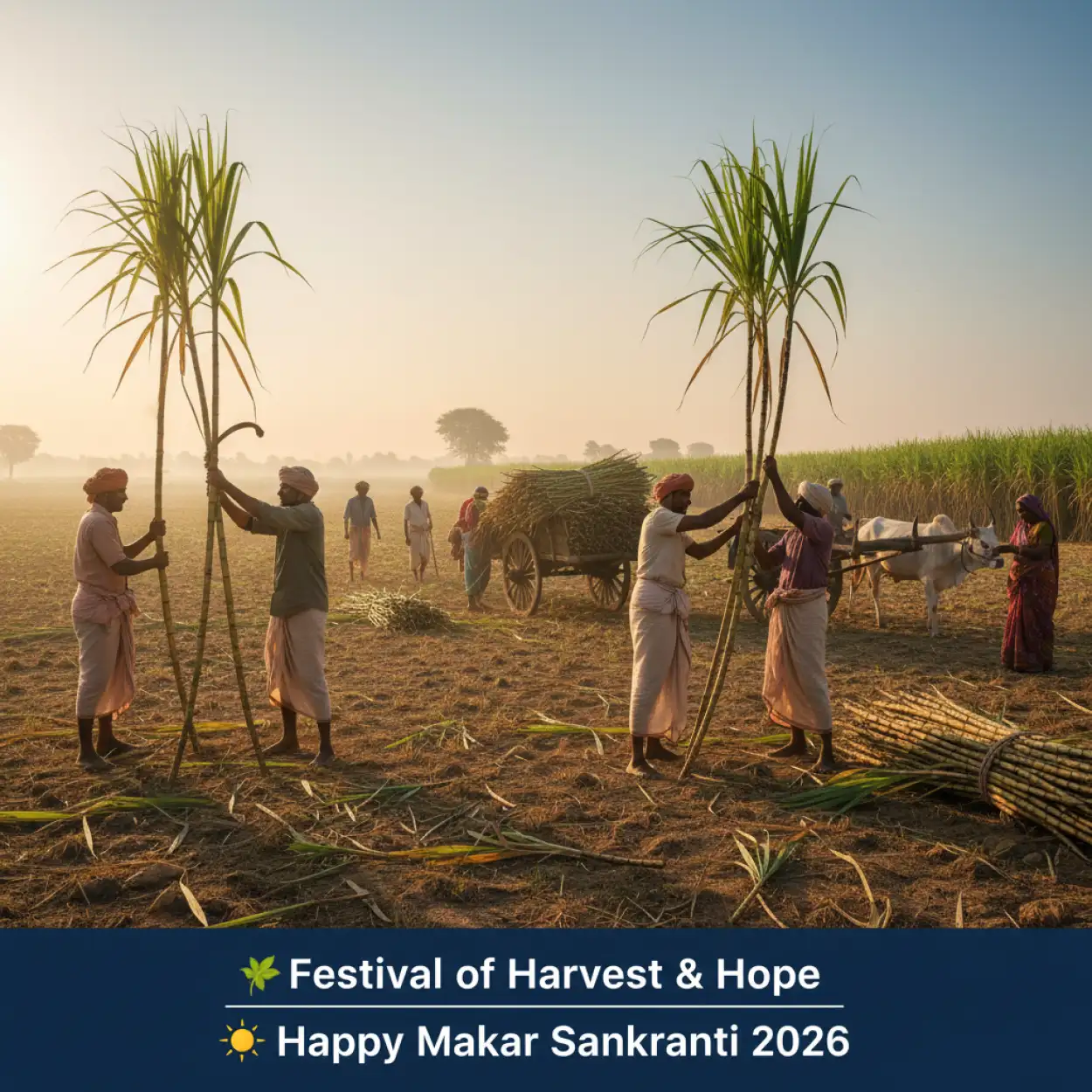 Free Download Happy Makar Sankranti 2026 Hindi Calligraphy Festival Poster - High Quality Happy Makar Sankranti 2026 Image