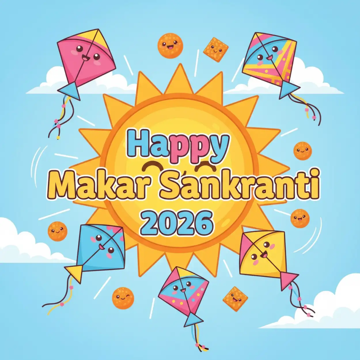 Free Download Happy Makar Sankranti 2026 Indian Harvest Celebration - High Quality Happy Makar Sankranti 2026 Image
