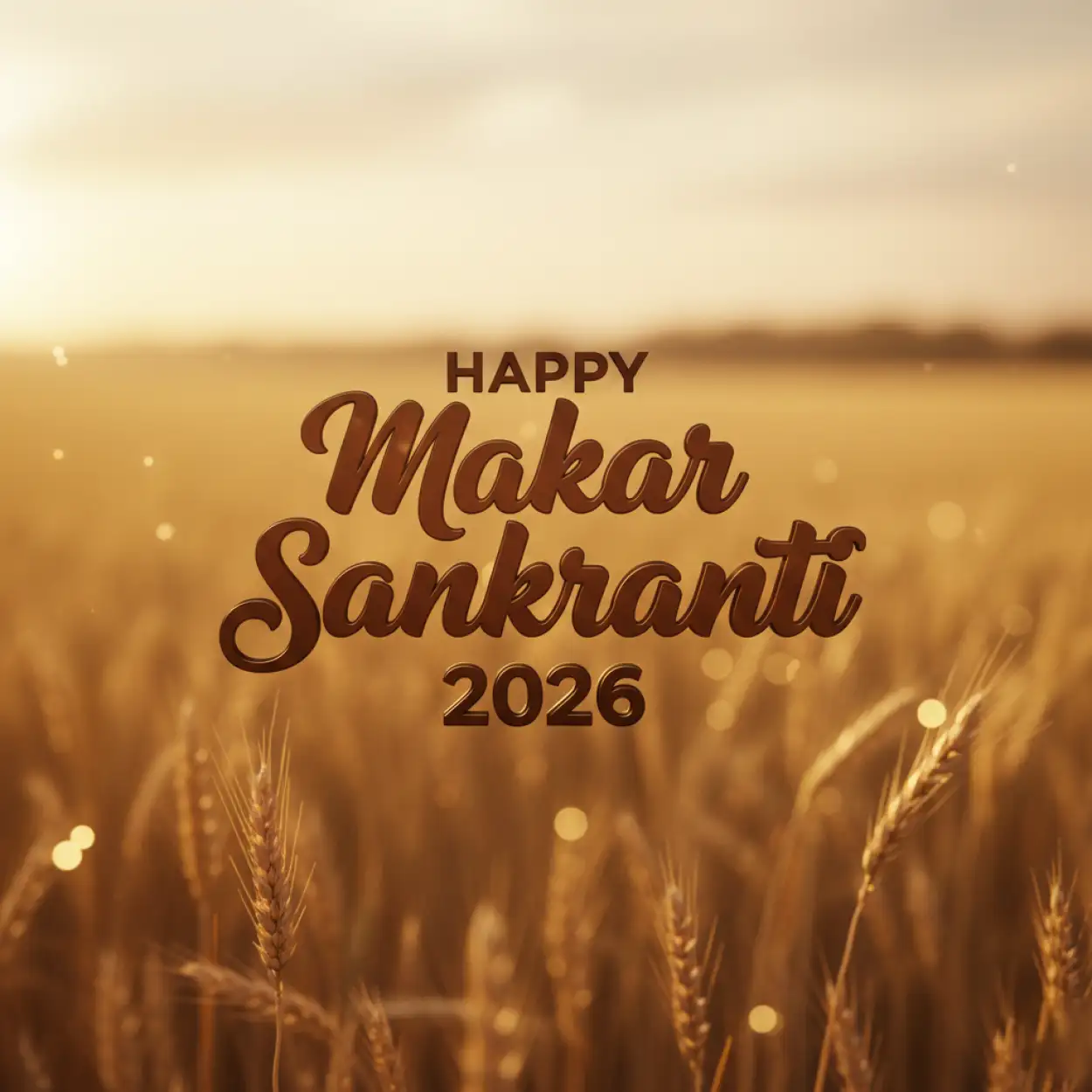 Free Download Happy Makar Sankranti 2026 Rural India Festival Morning Scene - High Quality Happy Makar Sankranti 2026 Image
