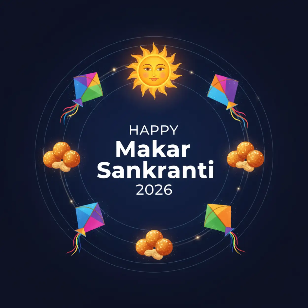 Free Download Happy Makar Sankranti 2026 Village Style Festival Images - High Quality Happy Makar Sankranti 2026 Image