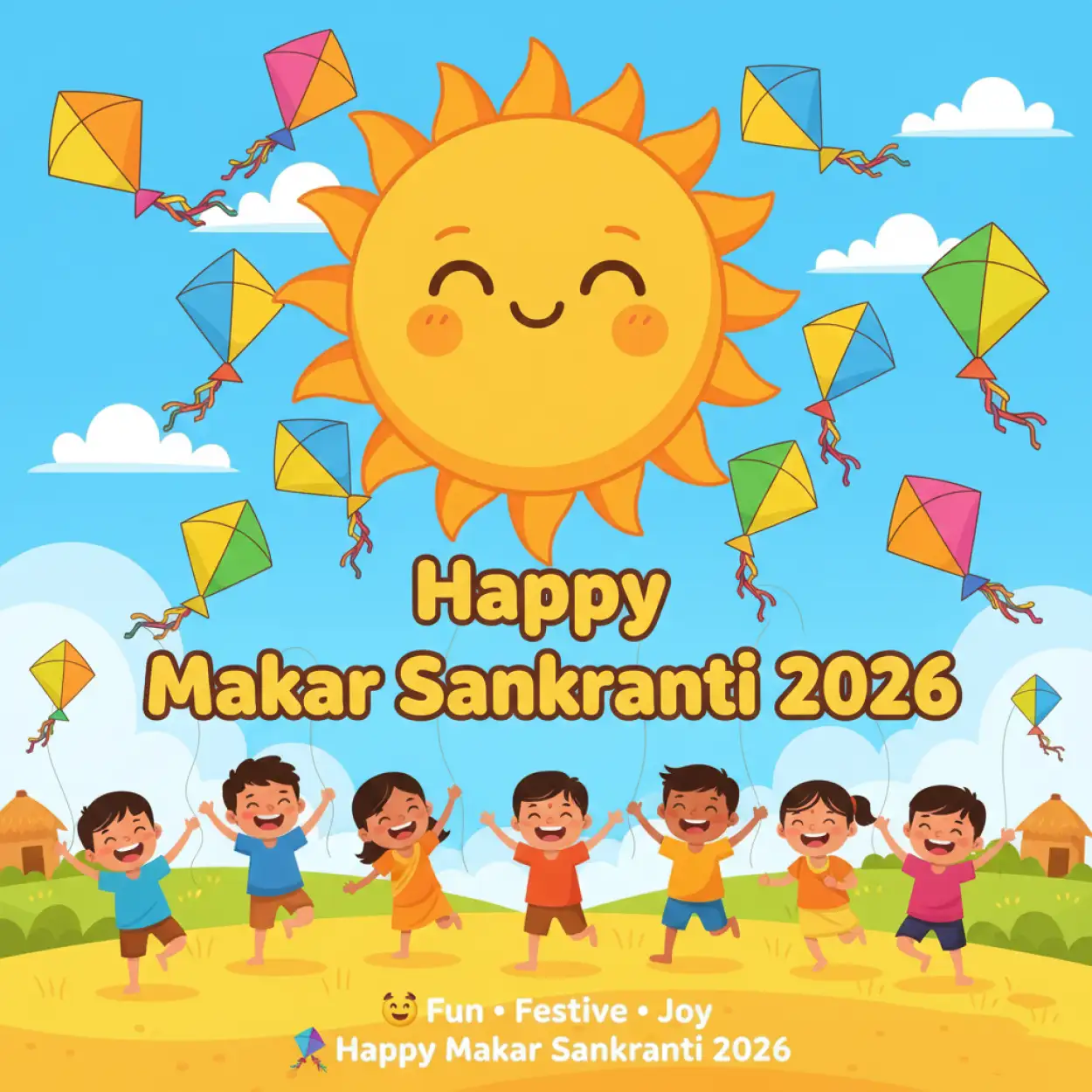 Free Download Happy Makar Sankranti 2026 Wishes Banner Design Ideas - High Quality Happy Makar Sankranti 2026 Wishes Background