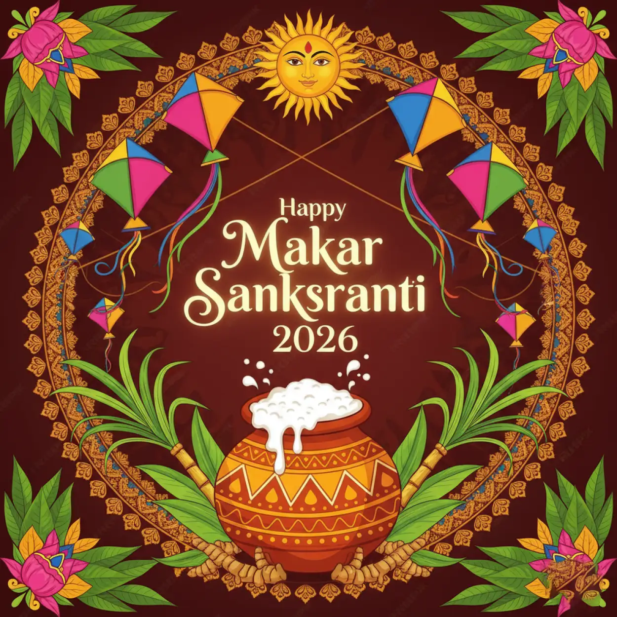 Free Download Happy Makar Sankranti 2026 Wishes For Family And Friends - High Quality Happy Makar Sankranti 2026 Image