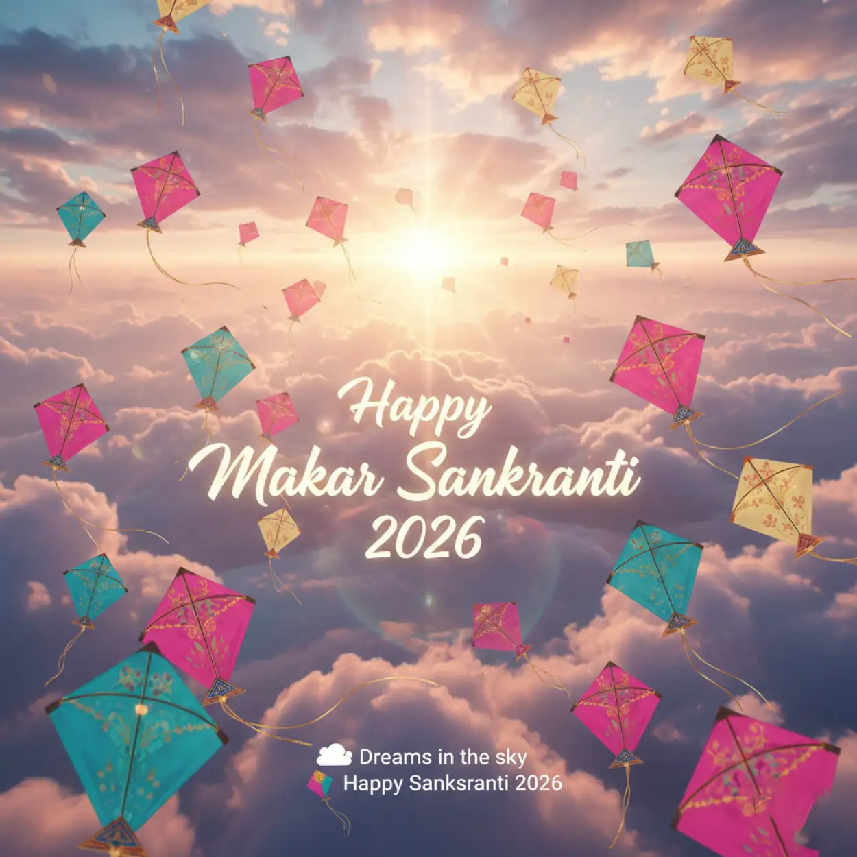 Free Download Happy Makar Sankranti 2026 Wishes With Pooja Background - High Quality Happy Makar Sankranti 2026 Wishes Background