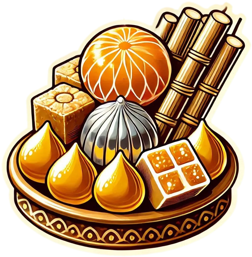 Happy Makar Sankranti Png With Tilgul And Sugarcane - Royalty Free Happy Makar Sankranti Png Image | Pngmagic Free Download Happy Makar Sankranti Png With Tilgul And Sugarcane - High Quality Happy Makar Sankranti Png PNG Image