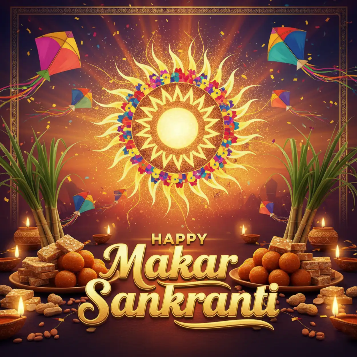 Free Download Happy Makar Sankranti Quotes 2026 - High Quality Happy Makar Sankranti Greetings 2026 Background