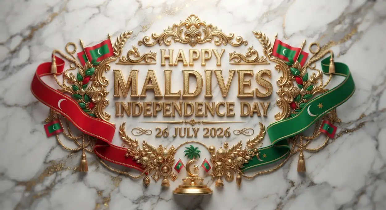 Free Download Happy Maldives Independence Day Badge - High Quality Maldives Independence Day 2026 Image