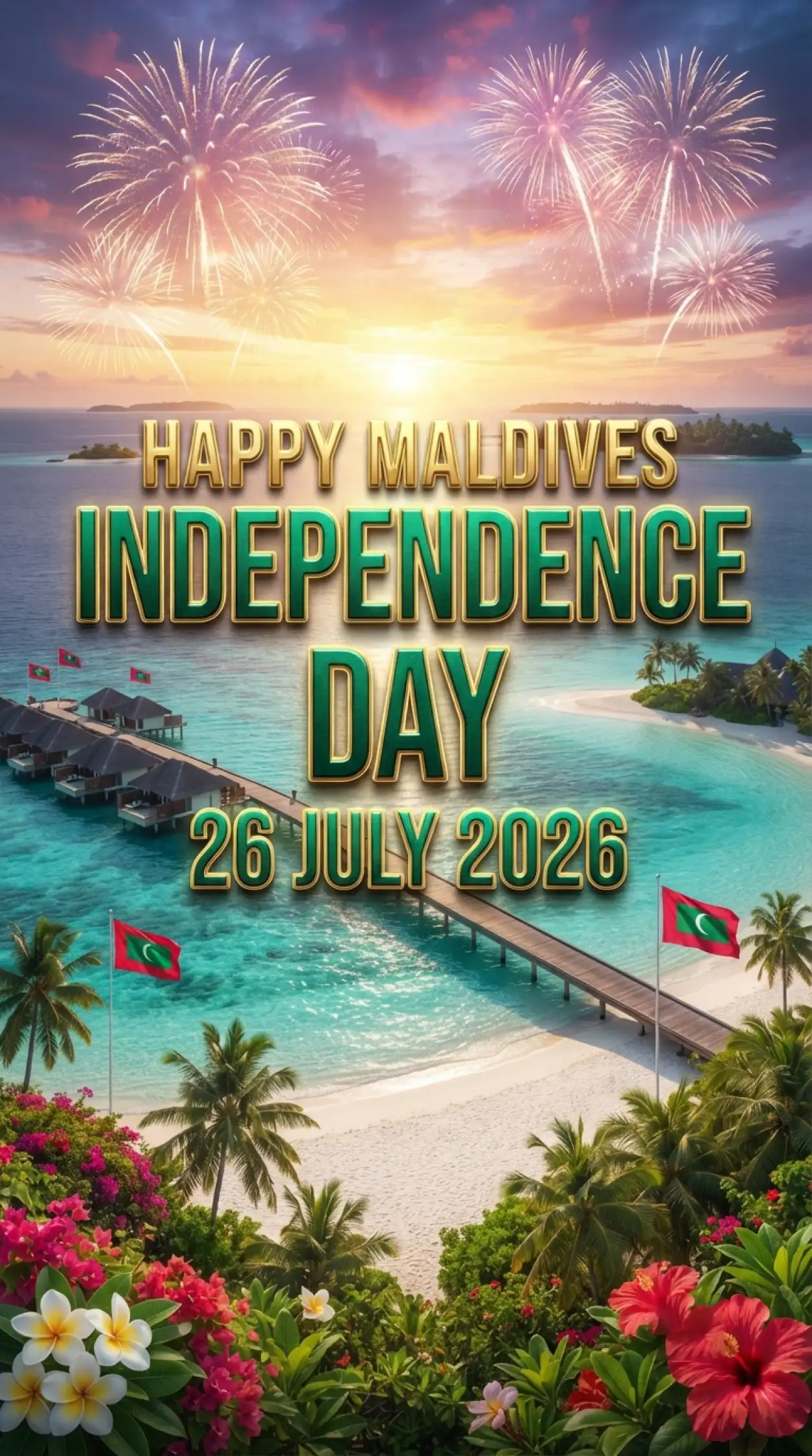 Free Download Happy Maldives Independence Day Editable Template - High Quality Maldives Independence Day 2026 Image