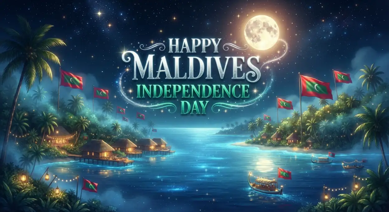 Free Download Happy Maldives Independence Day Emblem - High Quality Maldives Independence Day 2026 Image