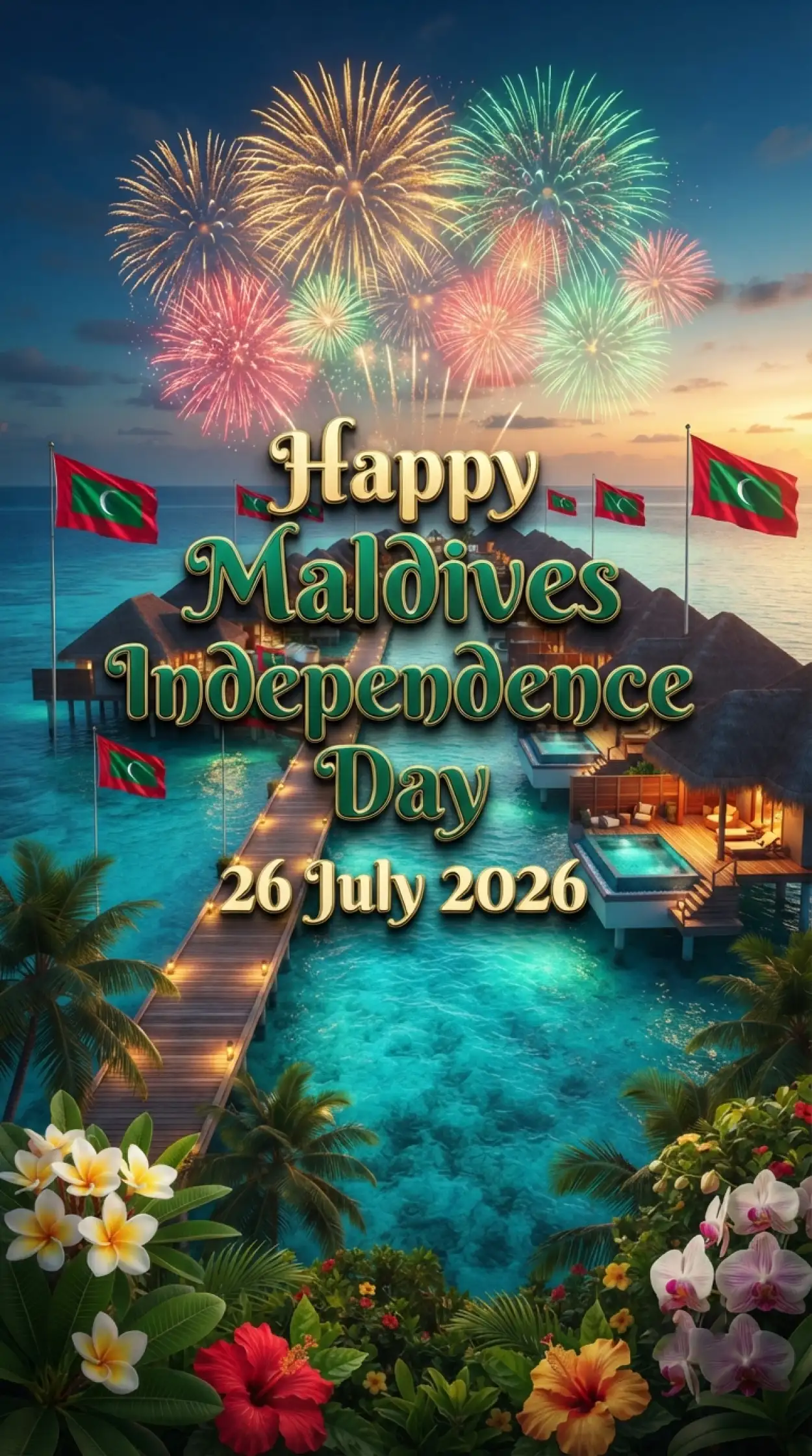 Free Download Happy Maldives Independence Day School Celebration Poster - High Quality Maldives Independence Day 2026 Image