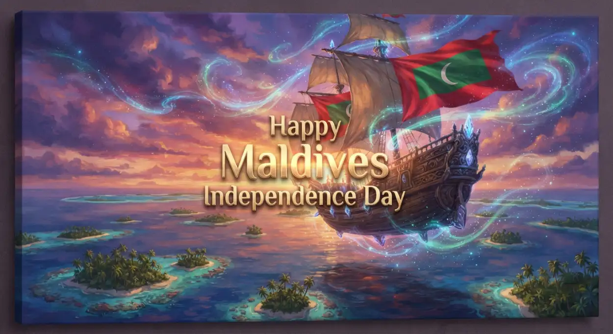 Free Download Happy Maldives Independence Day Website Banner - High Quality Maldives Independence Day 2026 Image