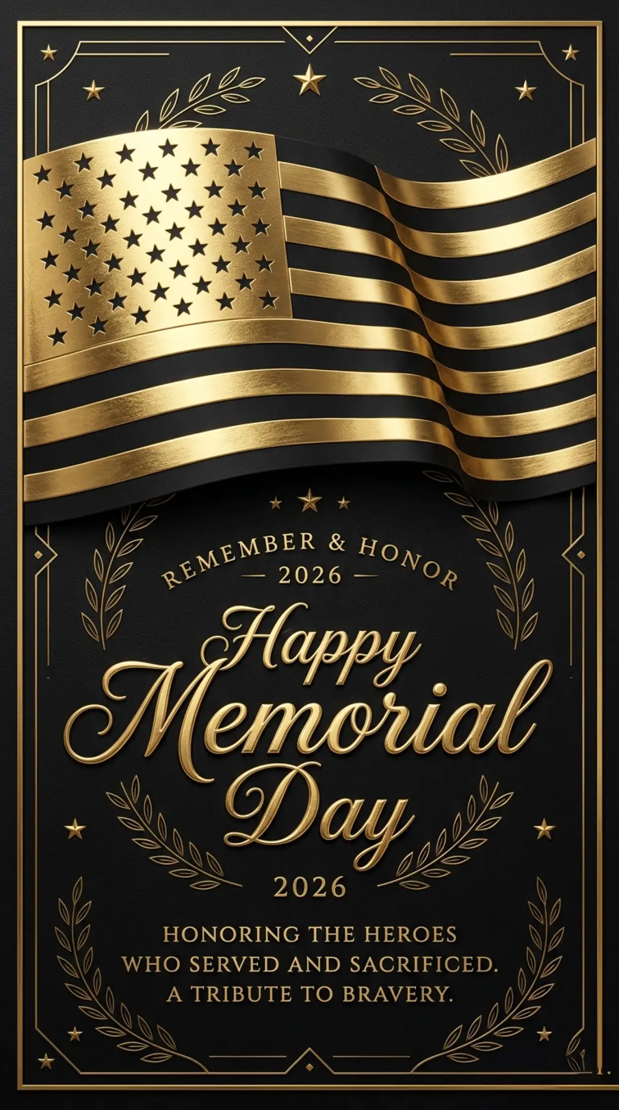 Free Download Happy Memorial Day 2026 Elegant Typography Backgrounds - High Quality Happy Memorial Day 2026 Background Image
