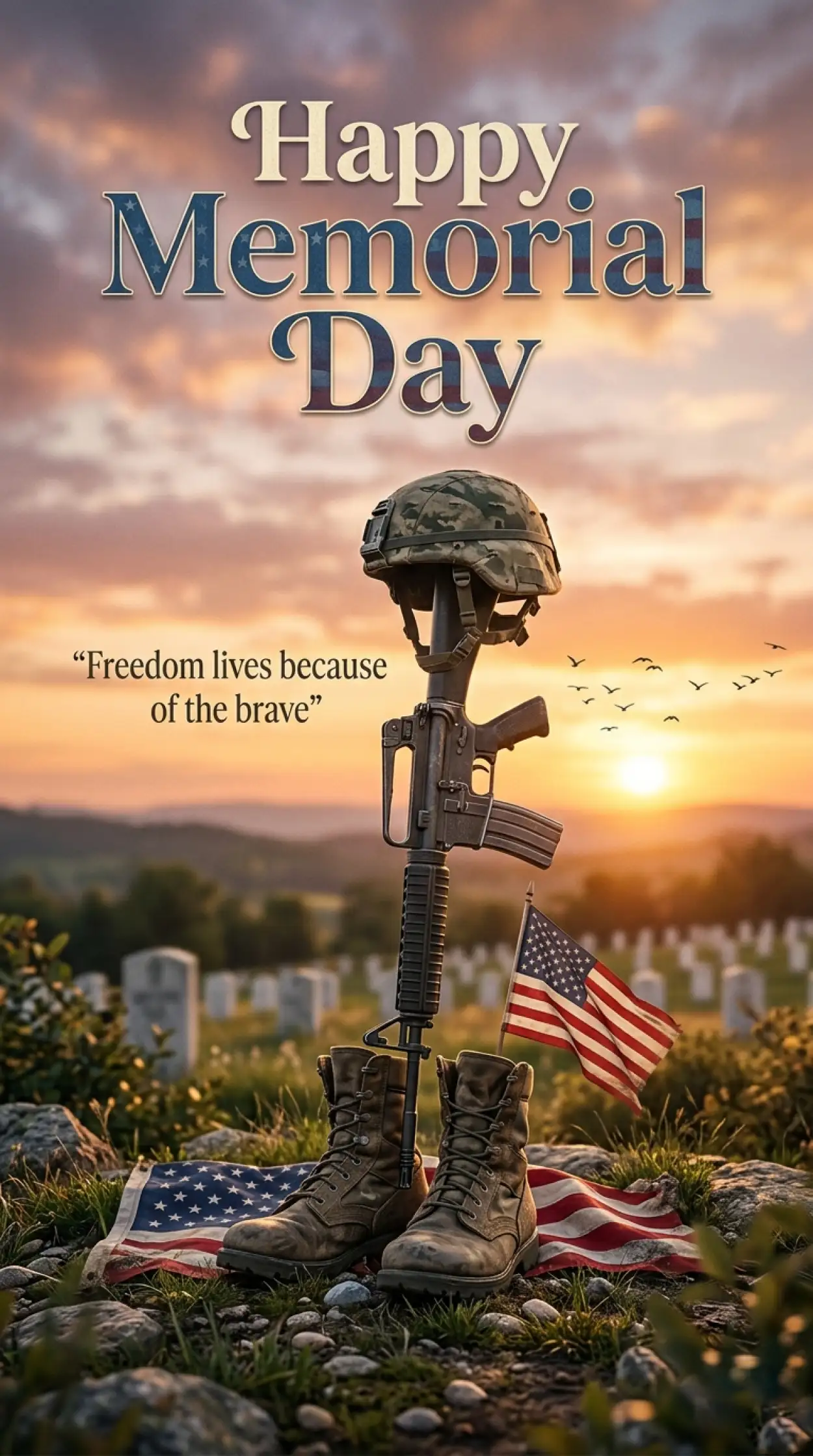 Free Download Happy Memorial Day 2026 Inspirational Quote Posters - High Quality Happy Memorial Day 2026 Image