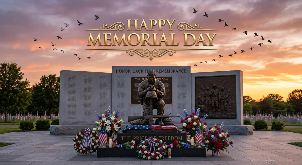 Free Download Happy Memorial Day 2026 Military Remembrance Art - High Quality Happy Memorial Day 2026 Image