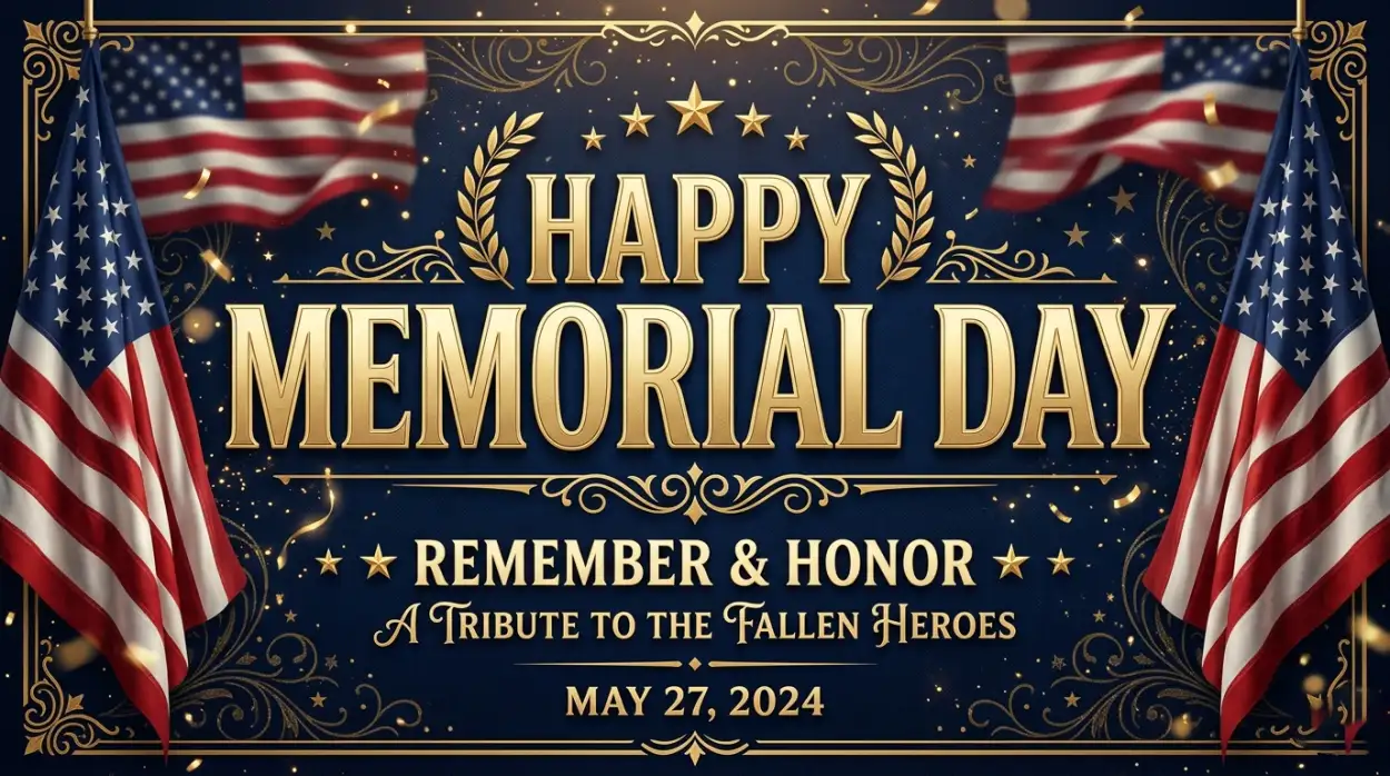 Free Download Happy Memorial Day 2026 Tribute Card Templates - High Quality Happy Memorial Day 2026 Image