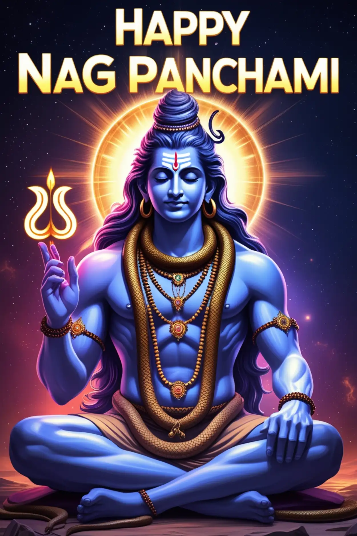 Free Download Happy Nag Panchami Wishes With Lord Shiva Images - High Quality Happy Nag Panchami Background