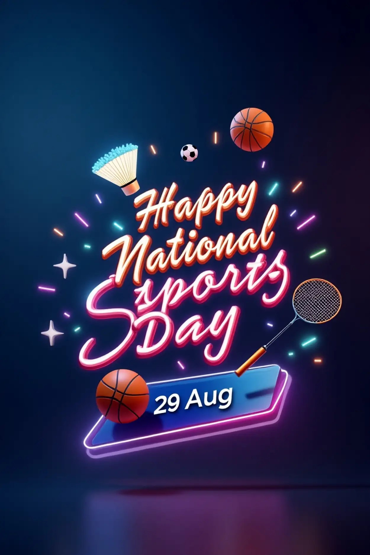 Happy National Sports Day Sports Banner PNG - Royalty Free Happy National Sports Day Image | Pngmagic Free Download Happy National Sports Day Sports Banner PNG - High Quality Happy National Sports Day PNG Image