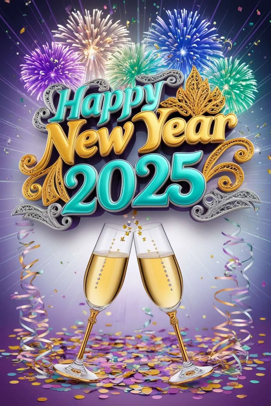 Free Download Happy New Year 2025 Posts With Hashtags - High Quality New Year 2025 Social Media Posts Background